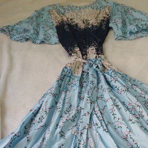 Wrap floral maxi dress, size medium